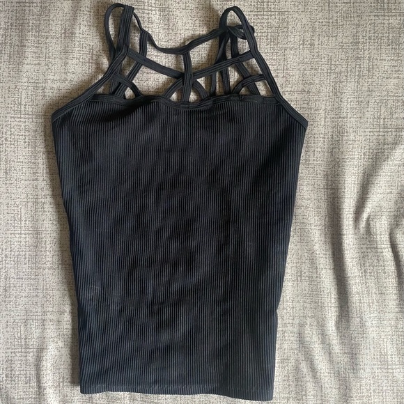 Black Strappy Tank Top - Picture 1 of 4
